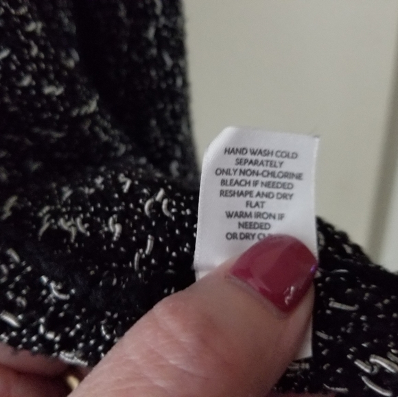 J. Jill black and white cardigan sweater in great condition. - Picture 3 of 5